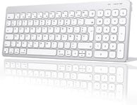 Clavier Sans Fil Pour Macbookclavier Bluetooth Azerty Avec Pavé Numérique,Magic Keyboard Multimédia Silencieux Compatible Avec Mac Air/Pro.Mini 2017-2023 Alimenté Par Aaa Piles