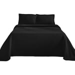 Superior Bedspread, Cotton, Black, Full