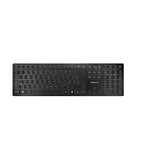 CHERRY KW 9100 Slim, Clavier au Design sans Fil, Disposition tchèque/slovaque (QWERTZ/QWERTY), Bluetooth ou Radio, Touches Plates, Rechargeable, Gris Anthracite