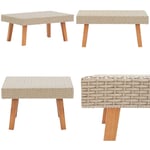 Table basse de jardin Résine tressée Beige - table basse - tables basses - Home & Living - Beige