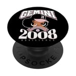 Gemini 2008 Perle Anniversaire Afro Zodiaque Reine PopSockets PopGrip Adhésif