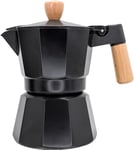 NERTHUS FIH 1251 Cafetière italienne à induction 3 tasses Design noir bois