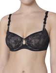 Triumph Womens 10180779 Wild Rose Florale Underwired Bra - Black - Size 32E