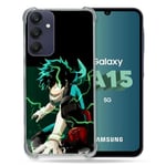 Cokitec Coque Renforcée pour Samsung Galaxy A15 4G / 5G Manga My Hero Academia Deku