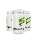 3 x Vegansk B12 - 100 kapslar - Body Science Vitamin B12 - Kosttillskott för B12-brist