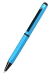 Stylo à Bille Hexagonal Hexagonal en Aluminium - Mine D1 Interchangeable - Couleur de l'encre Bleue - Stylo avec Stylet Tactile