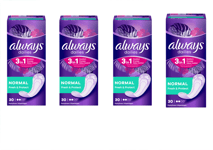 Always Dailies Panty Liners, Fresh & Protect, Normal, 120 Liners, (30 x 4 packs)