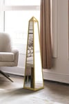 The Obelisk New Gold Framed Edge Ornament with Mirror - 39x8x8" 100x20x20CM