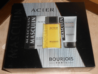 coffret homme BOURJOIS MASCULIN ACIER eau de toilette + gel douche, neuf