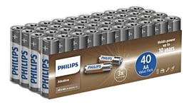 Philips Alkaline Aa-Batterier - 40-Pack