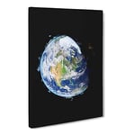 The Beauty Of Planet Earth Modern Canvas Wall Art Print Ready to Hang, Framed Picture for Living Room Bedroom Home Office Décor, 24x16 Inch (60x40 cm)