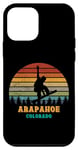 Coque pour iPhone 12 mini Arapahoe Basin Colorado Vintage Sun Snowboard Snowboarder