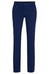 BOSS Mens Schino-Slim D Slim-fit Trousers in Stretch-Cotton Satin