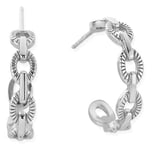 ChloBo SEH3470 Figaro Chain Huggie Hoop Earrings Sterling Jewellery