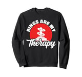 Rings Are My Therapy Outdoor Quoits Traditional Game Sweatshirt