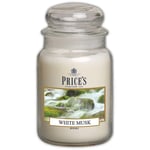 Price's - White Musk Large Jar Candle - Sweet, Delicious, Quality Fragrance - Long Lasting Scent - Up to 150 Hour Burn Time