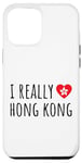 Coque pour iPhone 15 Plus J'aime vraiment Hong Kong