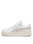 Puma Women's Carina Street Lux Trainers - White, White, Size 4, Women