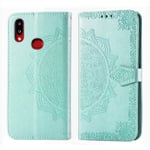 Mandala läder Samsung Galaxy A10s fodral - Grön