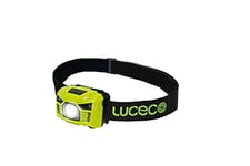 Luceco Lampe Frontale Rechargeable, Torche 150 Lumen Puissante with 5 Modes d’Éclairage pour Pêche, Camping, Randonnée, Cyclisme Vert