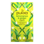 Pukka Teas Organic Lemongrass & Ginger Tea - 20 Teabags x 4 Pack