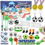 Football Calendrier de l\Avent pour Garçon Fille,Cadeaux Monde Football Jouets enfant - Cadeaux Football Noël pour les Fans Footba