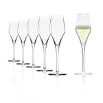 Stölzle_Lausitz Symphony Lot de 6 verres à champagne élégants en cristal de qualité supérieure