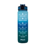 PULS Motiverende Vannflaske Faded Blue/Green 900ml