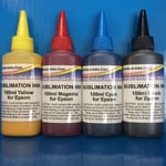 4x100ml DyeSUB Ink for Epson Workforce Expression Photo Printer Non OEM