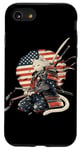 iPhone SE (2020) / 7 / 8 Cat Samurai American Flag Samurai Cat Art Patriotic Cat Case