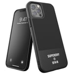 Superdry iPhone 12 / iPhone 12 Pro 6.1 Case, Black Moulded Canvas Case for iPhon