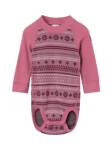 Polarn O. Pyret Baby Merino Wool Fair Isle Long Sleeve Body Suit