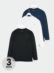 BadRhino 3 Pack Long Sleeve T-Shirt - Multi, Multi, Size 4Xl, Men