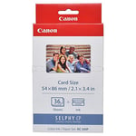 Paper for Canon SELPHY CP1500 - KC-36IP Genuine Canon Ink + Paper Set (54 x 84mm) 36 Sheets, also compatible with CP1300, CP1200