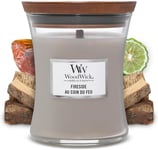 WoodWick Scented Candle, Fireside Medium Hourglass Candle, with Crackling Wick,