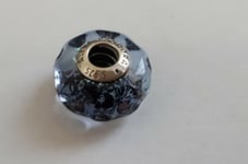 Pandora Charm Océan Verre de Murano Bleu Foncé Ondulé 798938C00 /EBMC