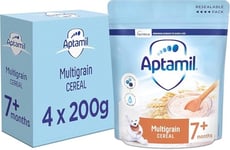 Aptamil Multigrain Porridge Baby Food Cereal, 7+ Months, 200g (Pack of 4)