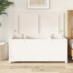 Banc Coffre de rangement - Banquette Pouf Blanc 110x50x45,5 cm Bois massif de pin BV475920