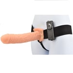 Loving Joy 8 Inch Vibrating Hollow Strap On Vanilla Loving Joy 8 Inch Vibrating Hollow Strap On Vanilla