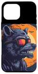 Coque pour iPhone 16 Pro Max Loup-garou amusant avec lunettes de soleil pour les amateurs de loups-garous