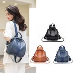 Pu Anti-theft Leather Backpack High Capacity Ladies Travel Backpack