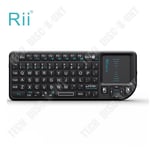 TD® Mini Clavier sans fil (QWERTY) 2,4 GHz avec Touchpad pour PC, PAD, XBox 360, PS3, TV box Google Android, HTPC, IPTV NOIR