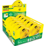 Pack éco 12 rollers glue UHU Dry & Clean - jetable permanent 9,5mx6,5mm