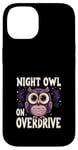 Coque pour iPhone 14 Night Owls Sarcasme fonctionnel Motif chouettes matinales