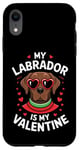 iPhone XR Chocolate Labrador My Valentines Hearts Day Dog Mom Dad Case