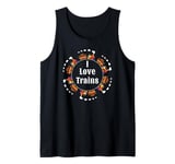 I Love Trains Train Track Electric Toy Train Steam Train Tee Tank Top