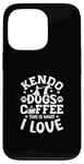 Coque pour iPhone 13 Pro Kendo Dogs Coffee This Is What I Love Kendo japonais