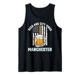 Beer and City Vibes Manchester New Hampshire Beer Lover NH Tank Top