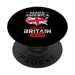 Make America Great Britain Again Funny USA Map British Flag PopSockets Swappable PopGrip