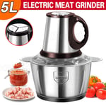 5L Electric Meat Grinder Mincer Mixer Home Blender Mini Food Chopper Processor